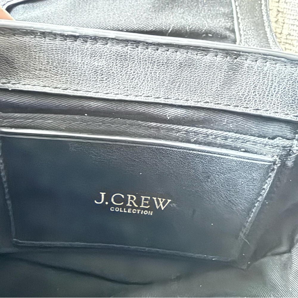 J. Crew Collection Mini Rider Italian Calf Hair Purse Leopard - Picture 5 of 8